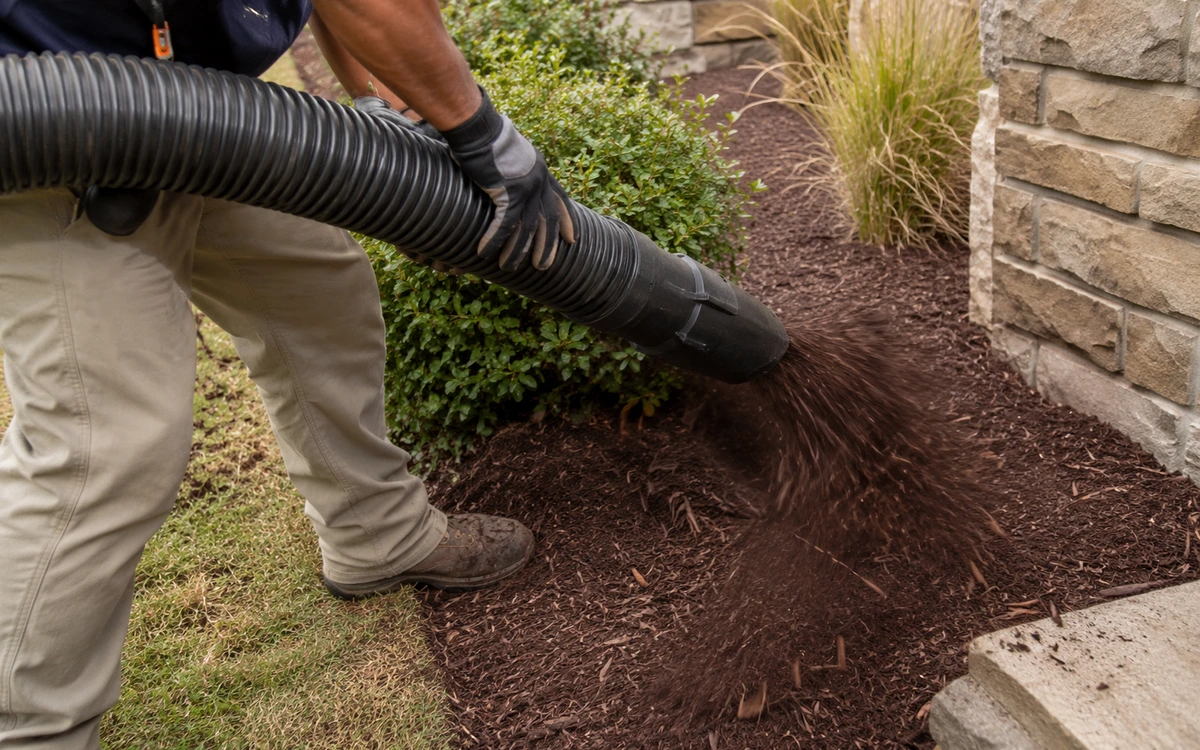 Mulch blowing contractor